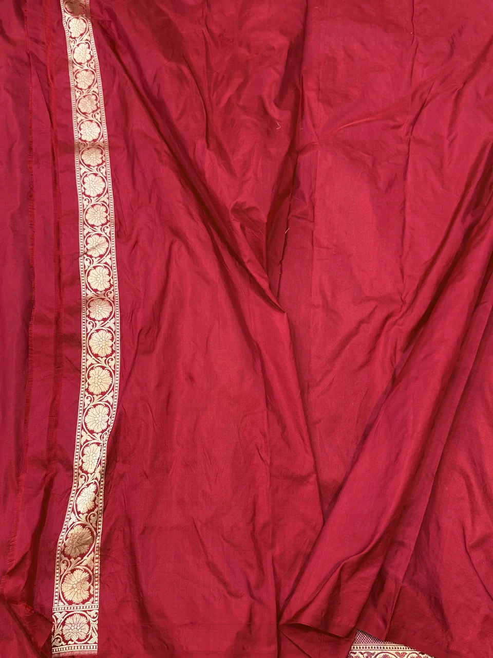 Multicolour Banarasi Pure Silk Saree – Cutwork Weave in 100% Pure Katan Silk - Image 2
