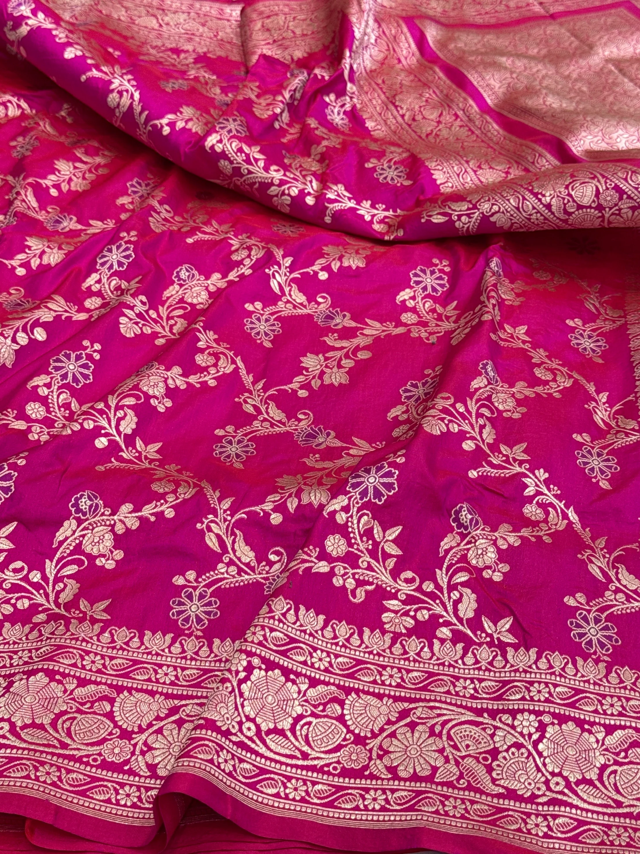 Banarasi Minakari Pure Katan Silk Saree | Pure Silk | Minakari Work | Cutwork Technique | Banarasi Katan Silk Saree - Image 8