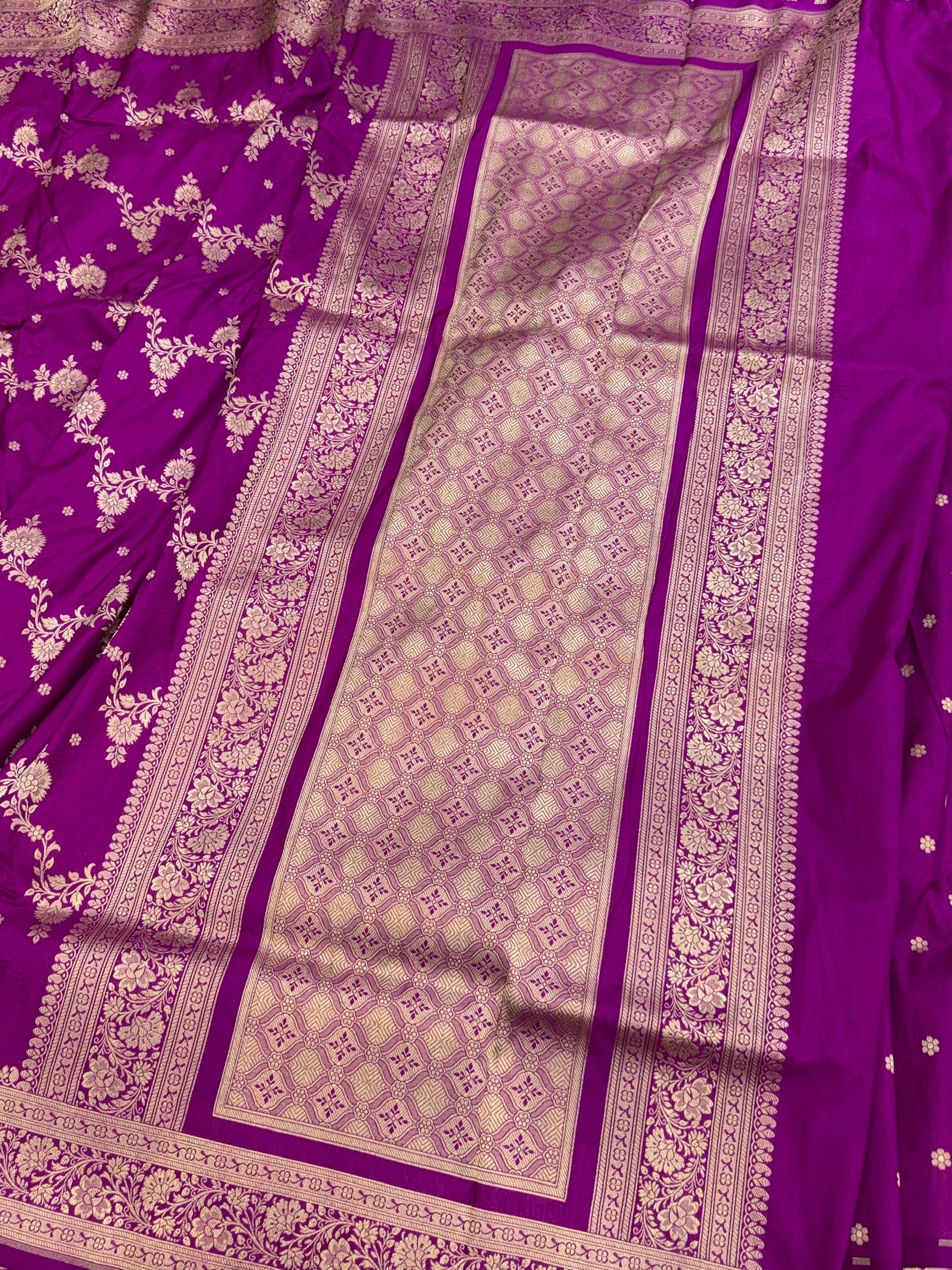 Banarasi Pure Katan Silk Saree | Pure Silk | Cutwork Technique | Banarasi Katan Silk Saree - Image 12