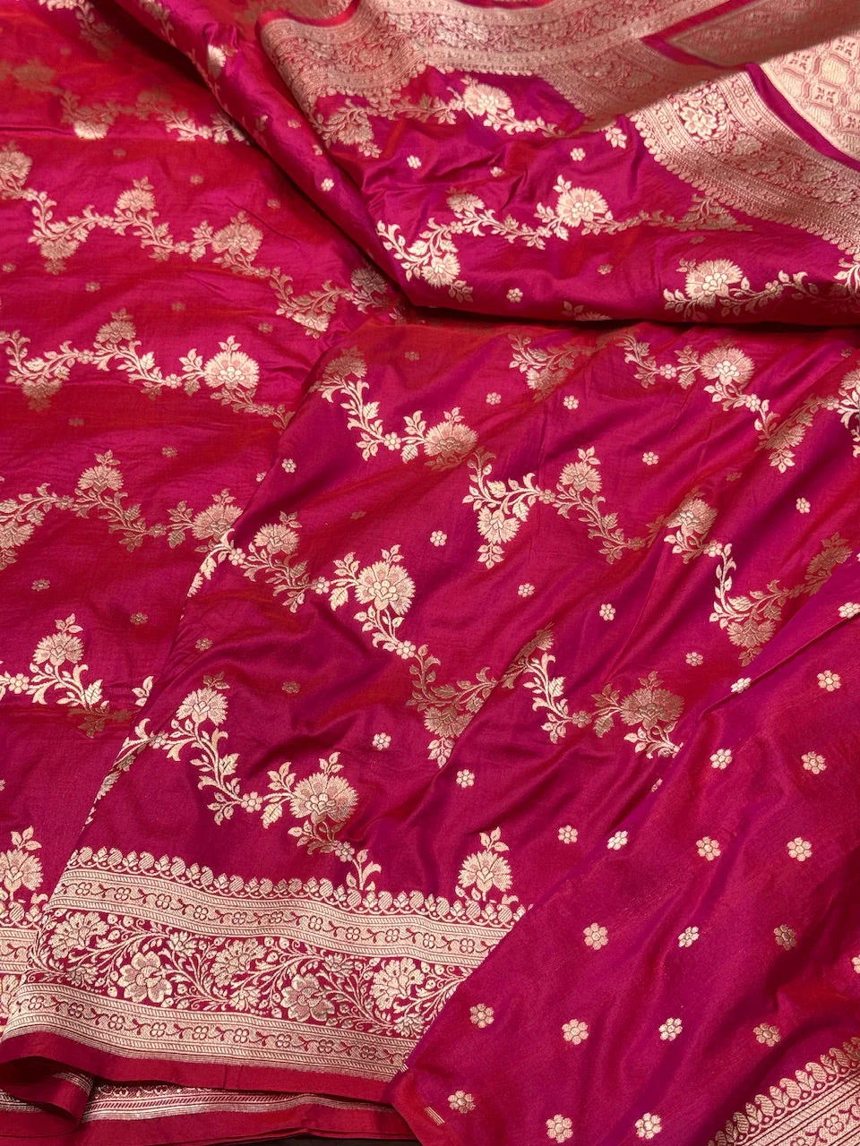 Banarasi Pure Katan Silk Saree | Pure Silk | Cutwork Technique | Banarasi Katan Silk Saree - Image 21