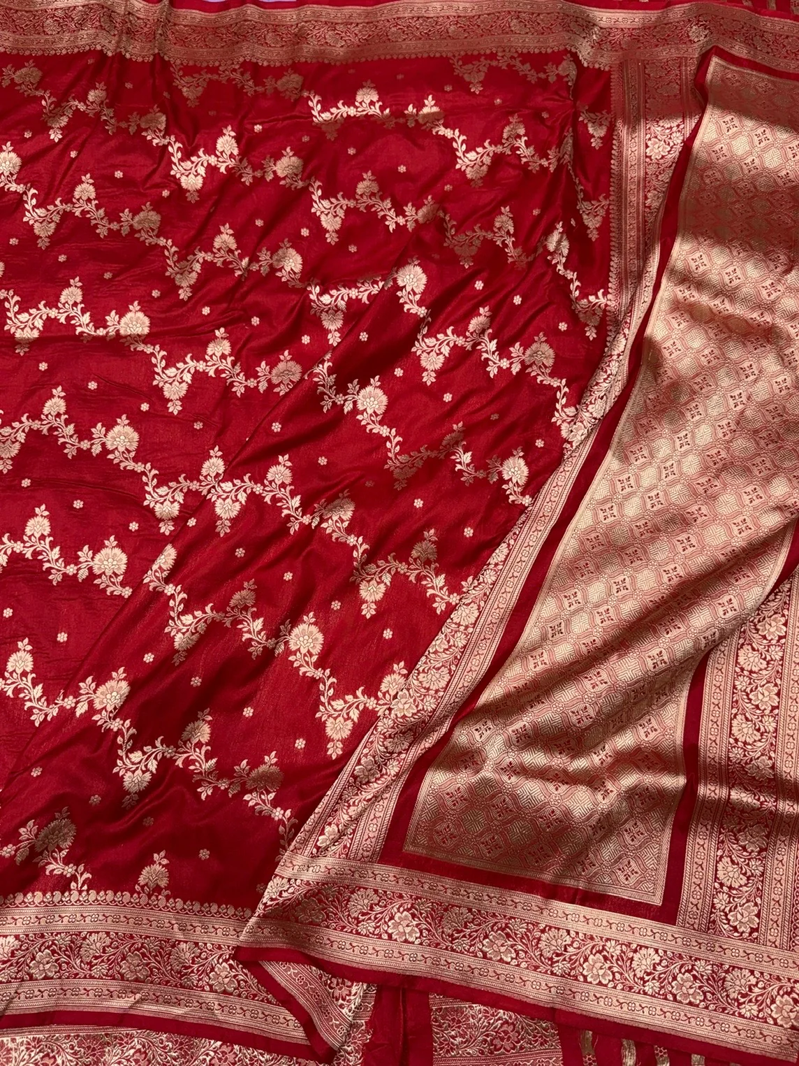 Banarasi Pure Katan Silk Saree | Pure Silk | Cutwork Technique | Banarasi Katan Silk Saree - Image 3