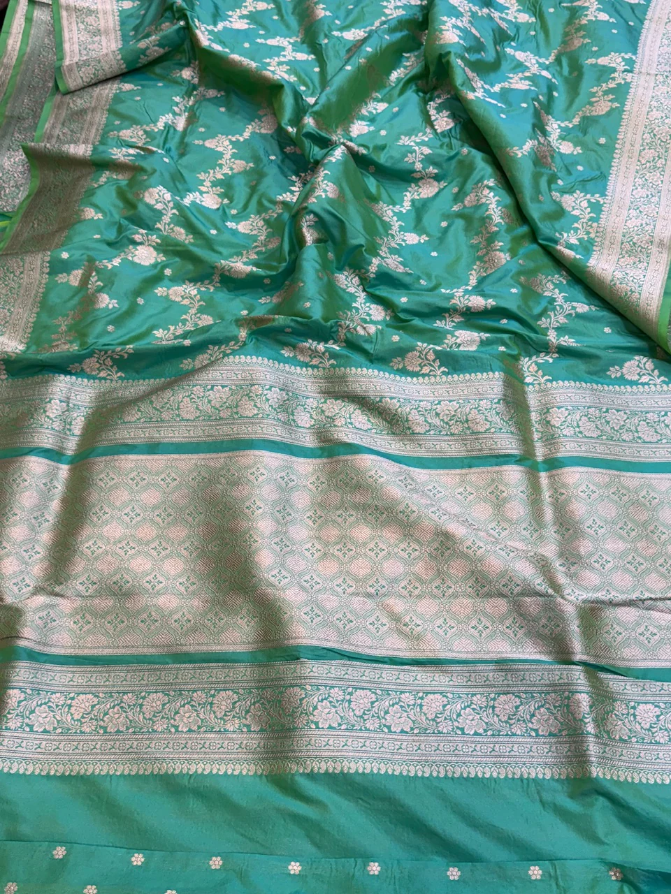 Banarasi Pure Katan Silk Saree | Pure Silk | Cutwork Technique | Banarasi Katan Silk Saree - Image 9