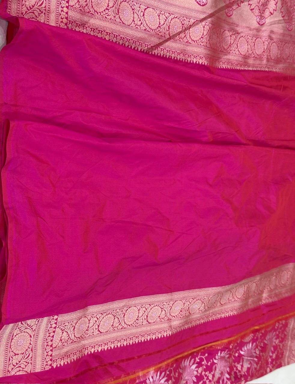 Banarasi Sona Rupa Pure Silk Saree – Gold & Silver Zari Cutwork  in Pure Katan Silk - Image 2