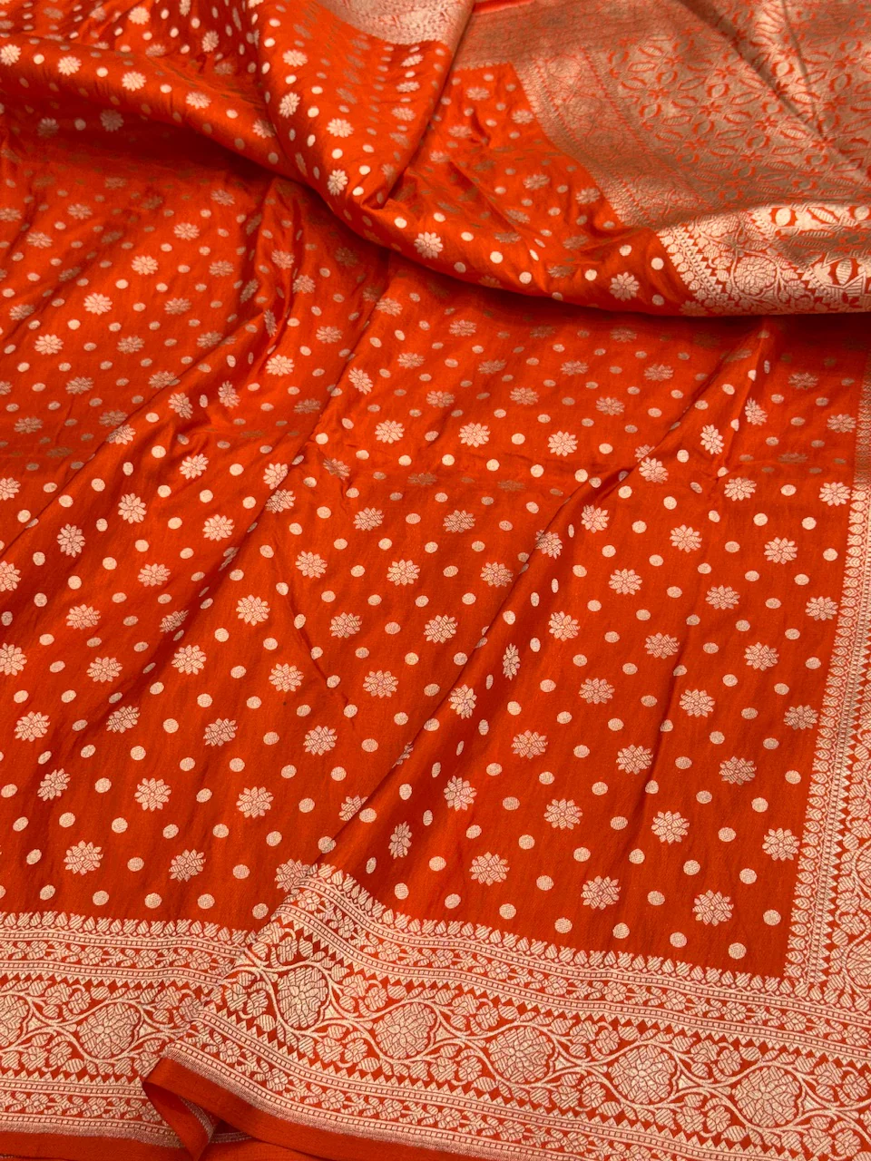 Banarasi Pure Katan Silk Saree | Pure Silk | Cutwork Technique | Banarasi Katan Silk Saree - Image 5