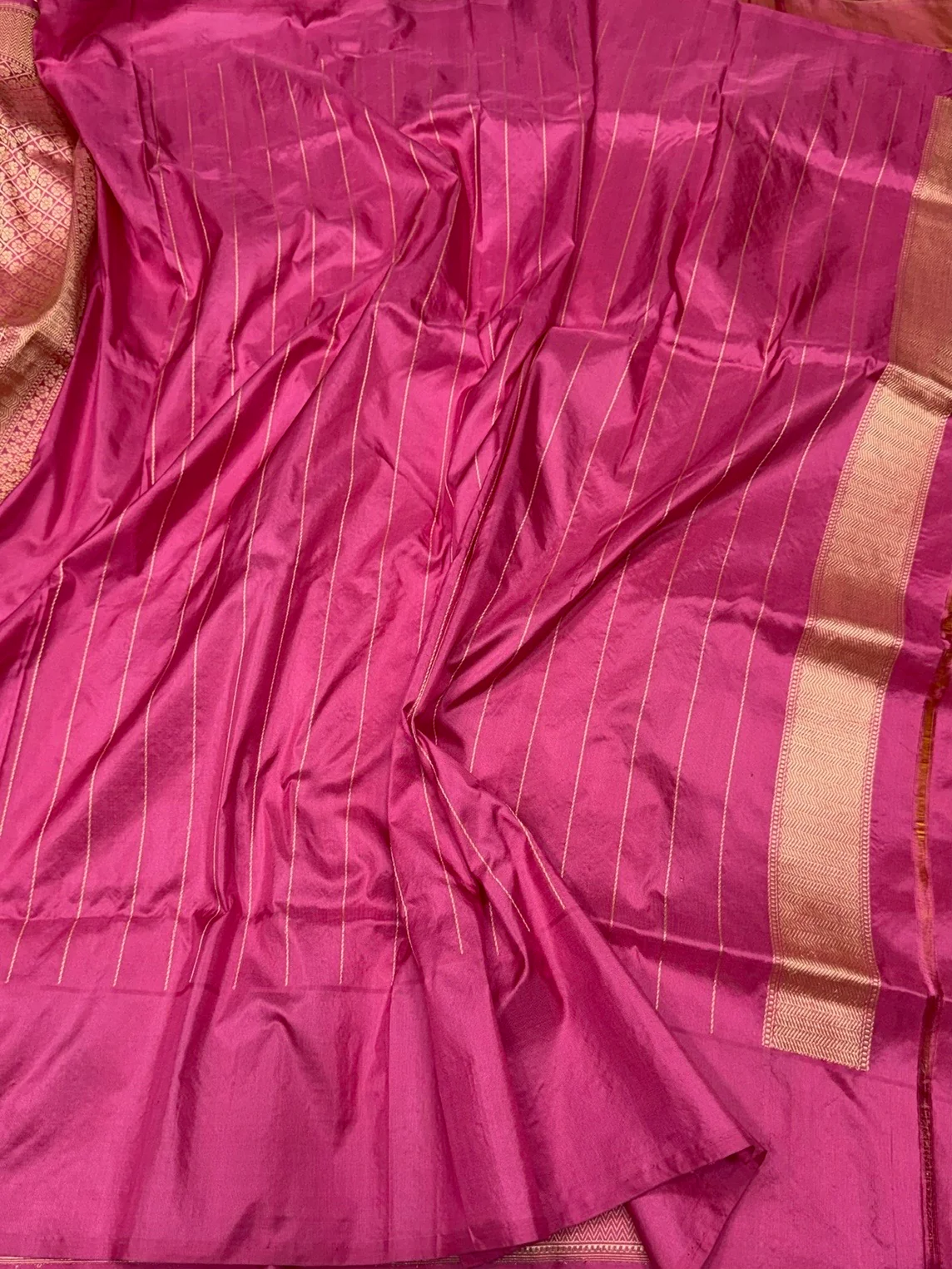 Yellow Handwoven Pure Banarasi Katan Silk Saree 100% Pure Mulberry Silk - Image 2