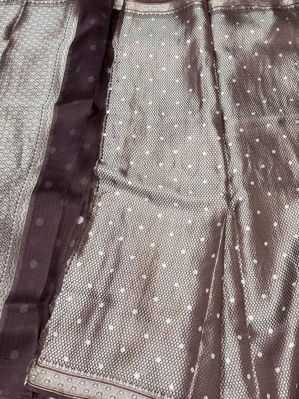 Printed Pure Banarasi Organza Silk Saree - Image 4